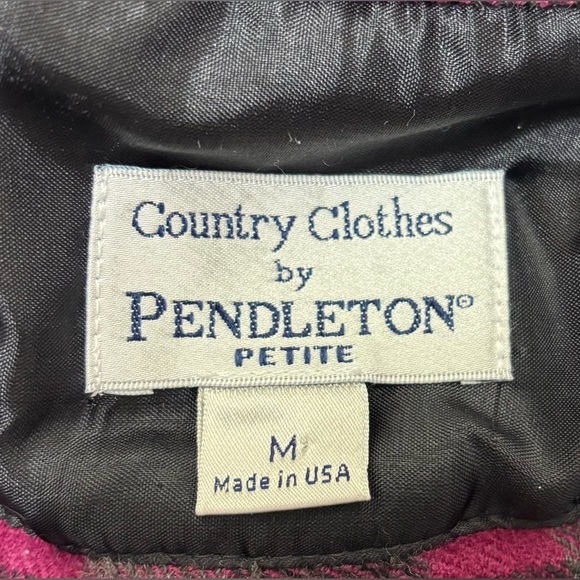 Country Clothes by Pendleton 100% Virgin Wool button-down shirt Size M Petite - Picture 6 of 6